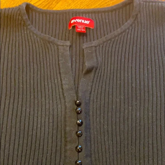 Avenue - Extreme stretchy black sweater - Picture 2 of 6